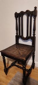 dinning antique heavy wood chair