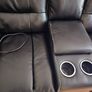 2 seater console sofa with power recliners Image 3