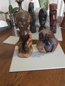 Ex film props,  wooden carvings