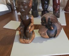 Ex film props,  wooden carvings