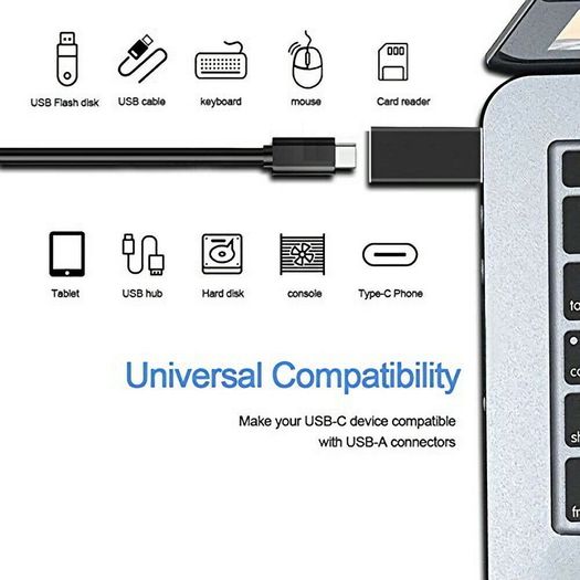 Aluminum Alloy USB 3.1 Gen 2 (10 Gbps) Type-C (Female) to Type-A (Male) Adapter Convertor (Brand New/Warranty)