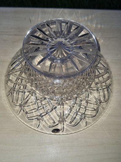 Bohemian crystal pedestal bowl