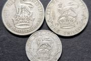 3 x UK Silver coins
