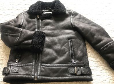 Zara boys Shearling Jacket (size 7, 122cm)