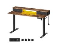 main image for ad Electric desk sit stand desk LED lights 140 cm high quality motor