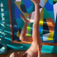 Hand built Red clay figurative study sculpture