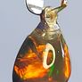 Ethiopian Fire Opal Pendant 2 ct on 925 Silver Image 2