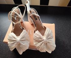 Raid Be Mine Wide Fit Sierra Heeled Shoes - Ivory Satin