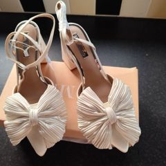Raid Be Mine Wide Fit Sierra Heeled Shoes - Ivory Satin