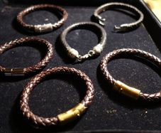 Selection of Mens Leather bracelets