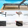 2Pcs Chaise Lounge Aluminum Patio Lounge Chairs with Adjustable 5-Position Recliner and Full Flat Tanning Chairs Image 2