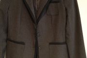 New jacket pin stripe tag attached
