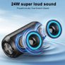 Dyurwa ZY02 Bluetooth Speaker with Lights, 24W, 52mm Dual Speakers, Fantastic Sound, 12H Outdoor Portable Speaker, Hands-Free Calling, IPX6 Waterproof for Parties/Travel/Camping/Home Image 2