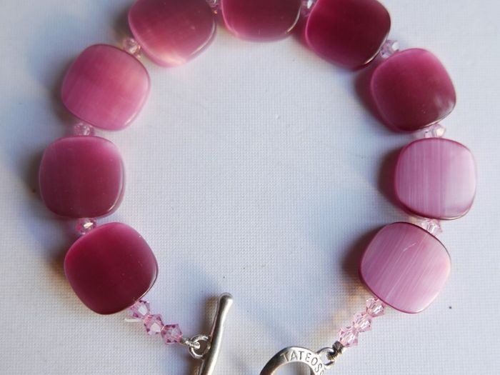 TATEOSSIAN Sterling Silver 925 Beaded Bracelet L8"