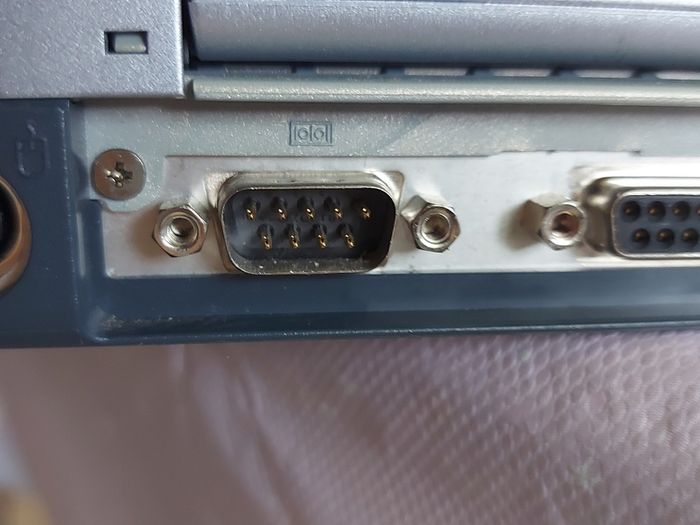Rare Vintage Fujitsu Siemens Lifebook, E Series, FPC07048B Part number CP127259, Running Windows 2000 Professional, uses 3.5 floppy disk, 20GB HDD, amd all the connecting Ports from 30 years ago Era