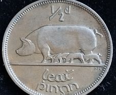 Ireland - 1940 - Half Penny - Sow - gEF - KM.10 - [2733]