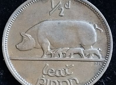 Ireland - 1940 - Half Penny - Sow - gEF - KM.10 - [2733]