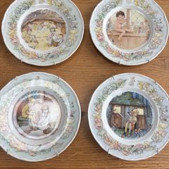 Set of 4 Peter Pan plates by Royal Worcester