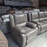 New 3+2+1 Grey Or Black Leather Recliner Sofa Sets Image 8