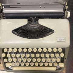 Vintage Adler Tippa Portable Typewriter with Case & Manual