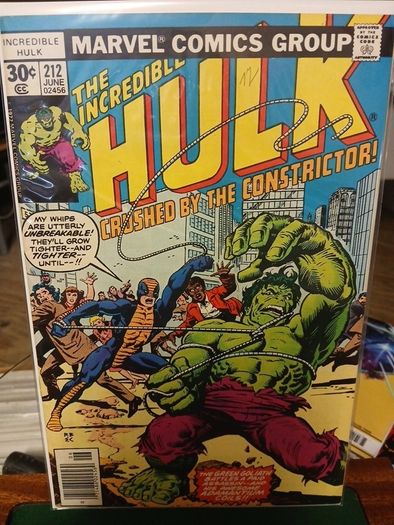 Incredible Hulk #212 1st Constrictor 1977