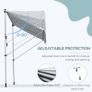 200 x 150cm Patio Adjustable Awning Floor- to-ceiling Retractable Shade,UV Protective Image 4