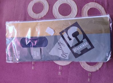 Galaxy Pretty Polly classic navy 15Denier stockings one size Free post