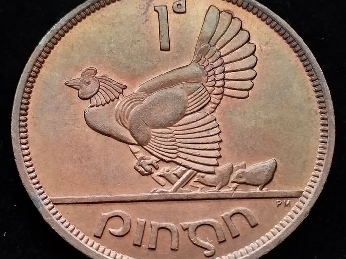[#2649] - Ireland 1943 | Irish 1d | Irish 1 Penny | KM.11 | UNC