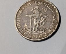 S.A. 1942 silver Shilling