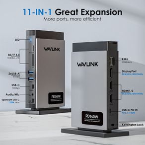 WL-UMD26-Pro Wavlink 11-in-1 8K Triple Display USB-C Docking Station