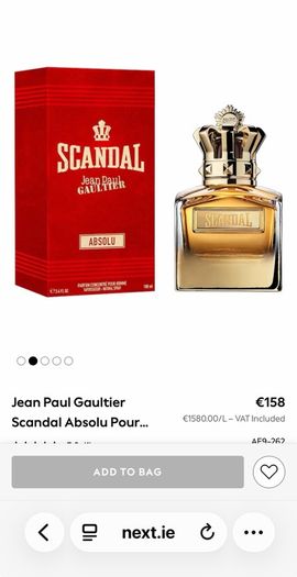 JPG Scandal Absolu 100ml parfum for him