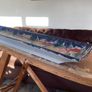 Wonderful Original Vintage Highland Stoneware Rectangular Dish Wall Art with Handpainted Tulips Image 9