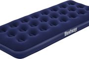 Single Size Air Bed | Inflatable Outdoor, Indoor Airbed for Camping, Quick Inflation Air Mattress, Blue