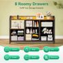 Chest of Drawers Bedroom, with LED Light trip with 10 Adjustable Colors and 2 USB and 2 AC Outlets Image 5