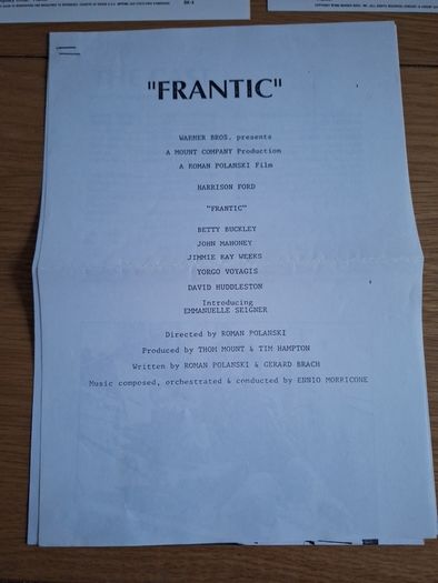Frantic Press Kit Harrison Ford
