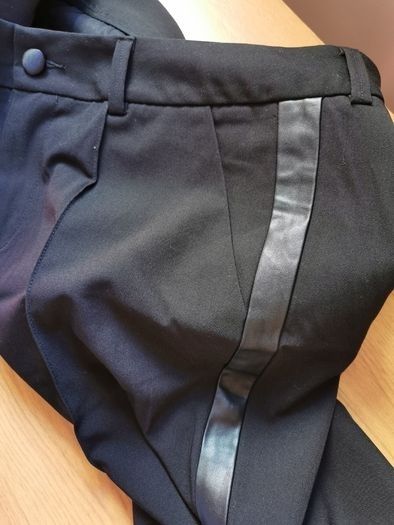 BNWT - Diesel Side-stripe pleat-front Black trouser