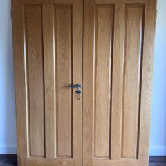 Solid oak double doors - 60 inch