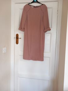 Hobbs Dusky Pink Wool Dress