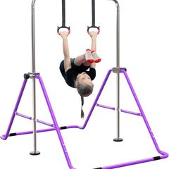 Gymnastics Bars, Horizontal Bar Expandable Gymnastics Kids Bar Folding Bar Junior Training Bar Multifunction Gym Training Equipment Home Training Adjustable Height Kip Bar