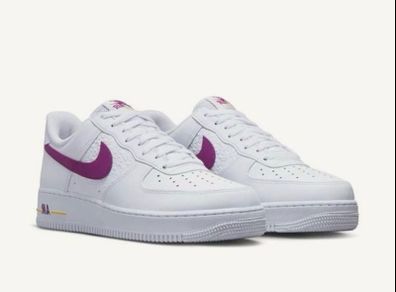 Nike Air Force 1 '07 White / Bold Berry - Speed Yellow