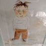 Framed Watercolour Cartoon Pic Image 6
