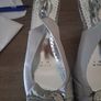 silver kitten heel shoes Image 2