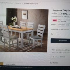 Hampshire Grey Dining table set