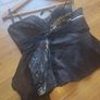 vintage y2k karen millen 100% silk feather sequin corset top uk 14 Image 5