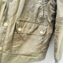 Barbour x Moon Reelin Wax Jacket Tweed Wool Trims Olive Green - Large Image 6