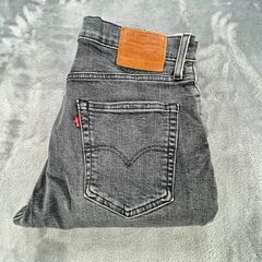 Levi's 512 Tapered Jeans Slim Fit - Premium Big E W34 L24 Washed Black/Grey