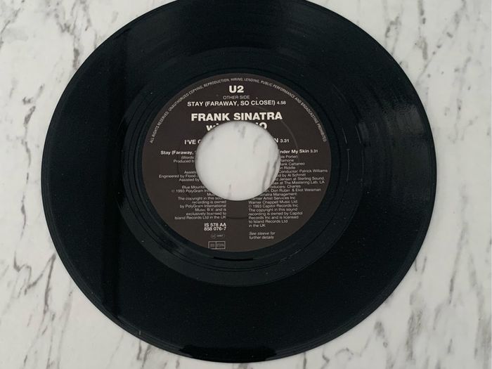 U2 - Frank Sinatra And Bono Stay Faraway So Close /  I've Got You Under My Skin 7" Vinyl 1993