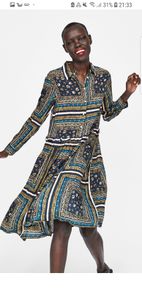 ZARA shirt dress with frill New S