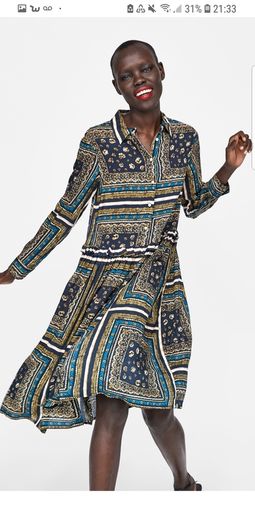 ZARA shirt dress with frill New S