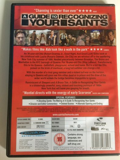 A Guide To Recognizing Your Saints [2006] Robert Downey Jr., Shia LaBeouf, Rosario Dawson, Melonie Diaz, Eric Roberts, Channing Tatum, Chazz Palminteri & Dianne Wiest [Movie DVD]